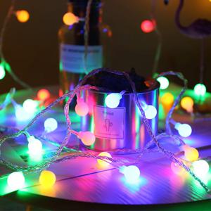 칼라 앵두전구 LED 크리스마스 트리전구 파티 성탄 줄조명 무드등 USB 건전지