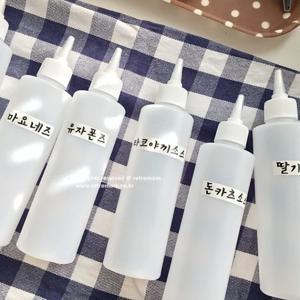 무지 뾰족소스캡 소스병/양념통 500ml (뚜껑 완벽 밀폐) 5P세트