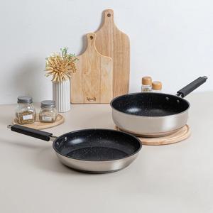 [리퍼] 바제니 IH 스텐코팅 28cm 후라이팬+궁중전골팬
