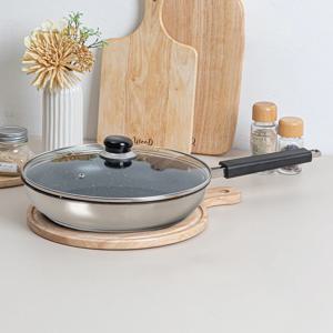 [리퍼] 바제니 IH 스텐코팅 28cm 후라이팬+뚜껑
