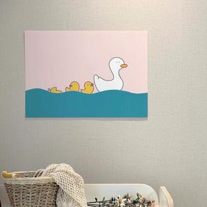 동물 그림 포스터 아기방 아이방 꾸미기 - 오리 가족