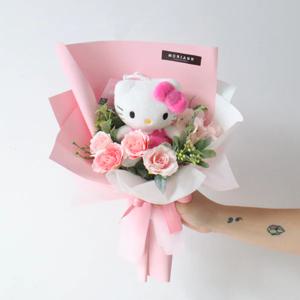 산리오 정품 헬로키티 인형꽃다발