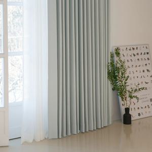 워너비 항균 형상기억 맞춤 암막커튼 스카이블루 거실 안방