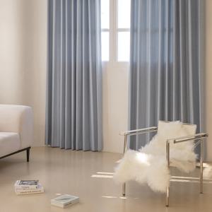 워너비 항균 형상기억 맞춤 암막커튼 블루 거실 안방