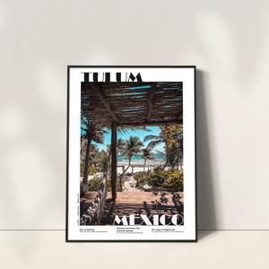 여름 감성 무드 인테리어 포스터 액자 35종 - 18. 칸쿤 툴룸 (3+1)