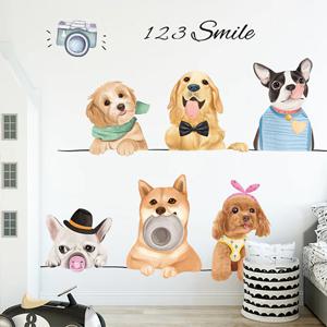 데코 벽면스티커 리폼시트지 시리즈 귀여운 동물캐릭터 스티커 동물20-강아지3