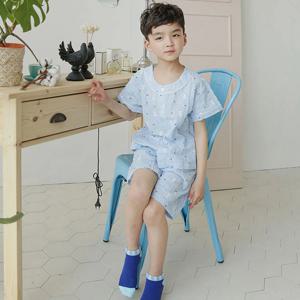남아잠옷 안경토끼 유아동 주니어 반팔 파자마 실내복 세트
