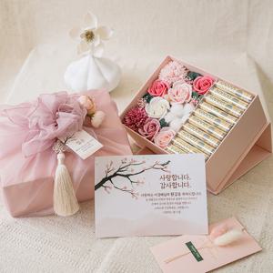 가정의달 크리스탈보자기 자유문구 플라워용돈박스_3컬러택1