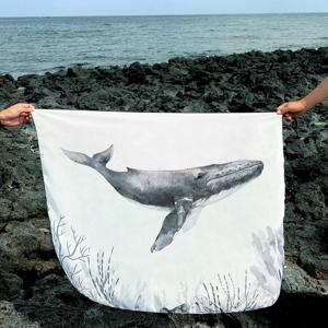 푸른빛 고래의 꿈, 쉬폰 패브릭 포스터 / 01 Deep ocean whale /