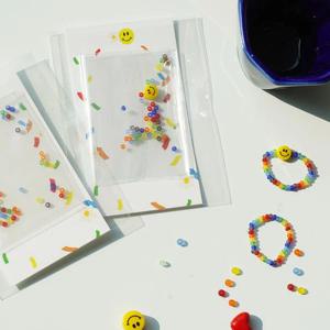 비즈 DIY 스마일 레인보우 반지 세트 2type