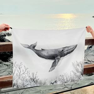푸른빛 고래의 꿈,  패브릭 포스터 / 05 Deep ocean whale /