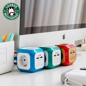 납작 멀티탭 디자인 인테리어 플러그 고용량 멀티콘센트 큐브 4구 USB 1.5m 3m 5m