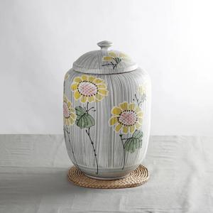 분청 귀얄 해바라기 쌀독 10kg 소금항아리 현관소금