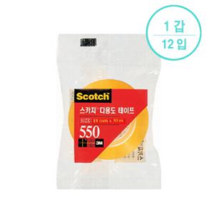 3M 다용도테이프리필 550 18mmx30M(1인치코어)(1갑=12입)