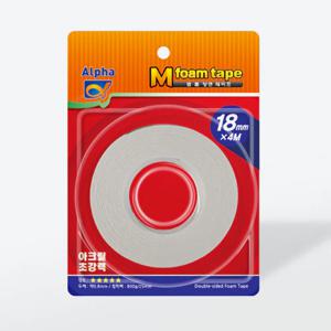 M시리즈 폼양면테이프 초강력 18mmx4M(아크릴폼0.8T)(낱개)