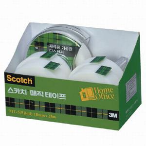 3M 매직테이프 MT-5 오피스팩(매직테이프1+리필4) 18mmx25M(5롤)