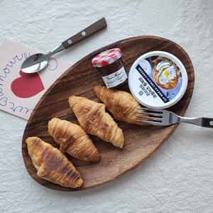 홈카페 나무 우드접시 샐러드 디저트 캠핑 예쁜그릇 플레이트 28.5cm (타원1호)