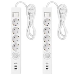 1+1 국산 USB 3포트 과부하 5구 멀티탭 (5V,3A 충전기) 1.5m/3m/5m