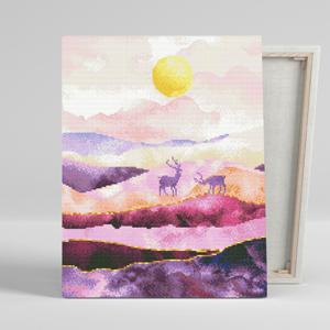 DIY캔버스형 보석십자수 40x50cm 사랑을 부르는 사슴