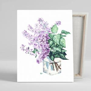 DIY캔버스형 보석십자수 40x50cm 라일락 글라스