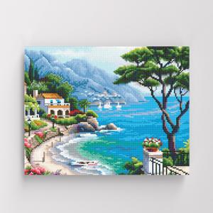 DIY캔버스형 보석십자수 40x50cm 해안가풍경
