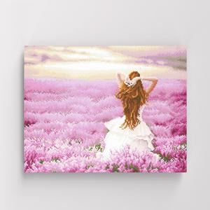 DIY캔버스형 보석십자수 40x50cm 보라빛웨딩