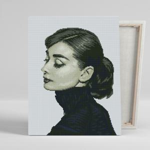 DIY캔버스형 보석십자수 40x50cm 오드리햅번