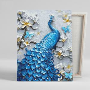 DIY캔버스형 보석십자수 40x50cm 푸른공작