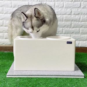 반려동물 대리석 2구 식탁 노블라인 빗각 대형 5size 3type