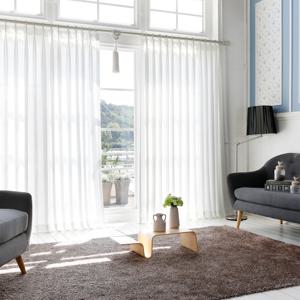 화이트 나비주름 차르르 쉬폰커튼 30 x 270cm까지 세로길이 무료연장 맞춤제작 방염커튼