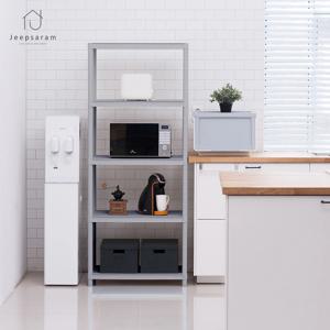 주방 전자렌지 플라스틱 다용도실 베란다 선반장 4단