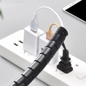 책상 컴퓨터 멀티탭 전선정리커버 가리개 2M(10mm) 3color