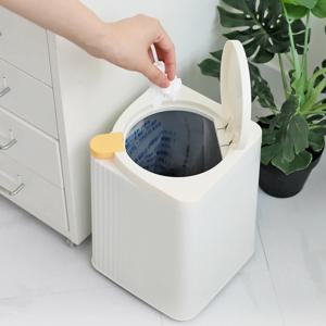 원터치 디자인 밀폐 휴지통 화장실 인테리어 사무실 10리터 종량제 봉투 쓰레기통 8L