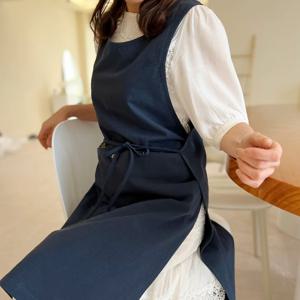 뮤엘 린넨 코튼 자수 원피스 앞치마 5color