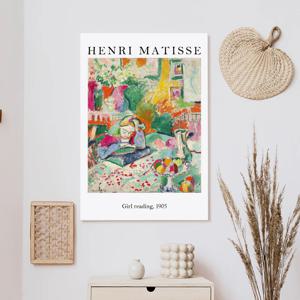 앙리 마티스 책 읽는 소녀 캔버스 알루미늄 인테리어 액자