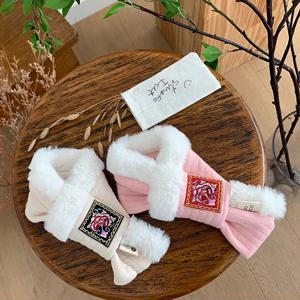 고양이 강아지 한복 케이프 누빔 목도리 (M/L)