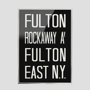 NYC 서브웨이 사인 포스터 (FULTON) - A4 A3 A2 50X70