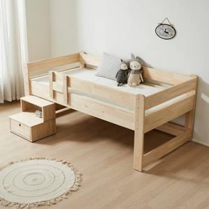 밀포드 소나무 원목 낮은 벙커 침대