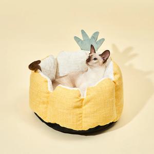 강아지 고양이 애견 하우스 용품 파인애플 푹신 쿠션 방석