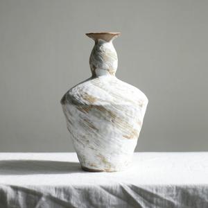분청 갈색 도자기 화병 C