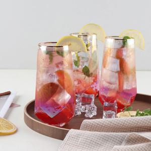 반짝반짝 홈카페 오로라 내열 유리 홀로그램 아이스 커피 맥주 와인 잔 글라스 컵 470ml