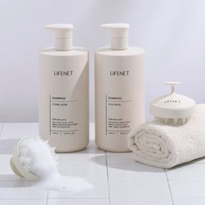 산뜻케어 퍼퓸샴푸 1000ml + 두피테라피 샴푸브러쉬
