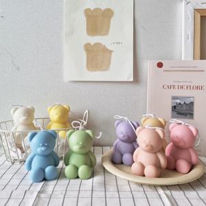 [10%쿠폰] 빅 곰돌이 캔들 8color 귀여운 오브제 곰캔들 집들이 생일 선물