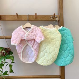 하트 깔깔이 패딩 가디건 강아지옷 S-XL