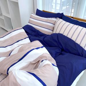 SET 알러지방지 항균 빅스트라이프 이불커버 세트 (SS/Q) 2colors