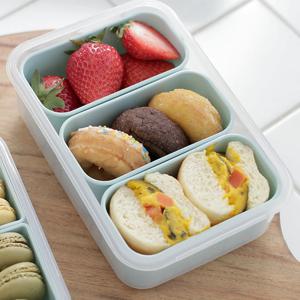 직장인 피크닉 런치박스 다이어트 밀프랩 샐러드 용기 도시락통 3칸 1100ml