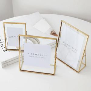 골드프레임 스탠딩 투명액자 웨딩포토테이블 청첩장액자
