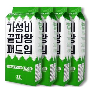 개님의패드 강아지 배변패드 대형 60x75cm 4팩 총 200매