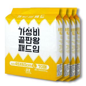 개님의패드 강아지 배변패드 중형 45x60cm 4팩 총 280매