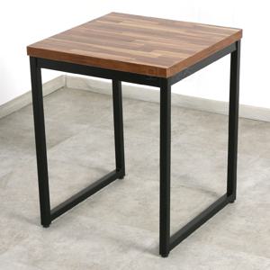 네모 디자인 650 x 600 작은 2인용 식탁 30각 철재 파이프 코팅 상판 테이블